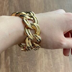Vintage Gold-toned Chunky Link Bracelet